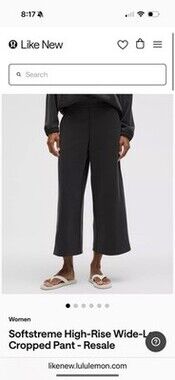 lululemon athletica Black Wide Leg Pants